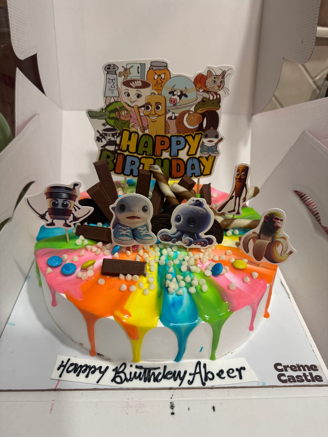 Customer photo review of Colorful Drip Cake