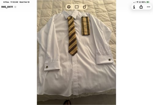 Customer photo review of Ties2you Gold Tie Plaid Formal Silk Necktie Pocket Square Cufflinks Set for Men