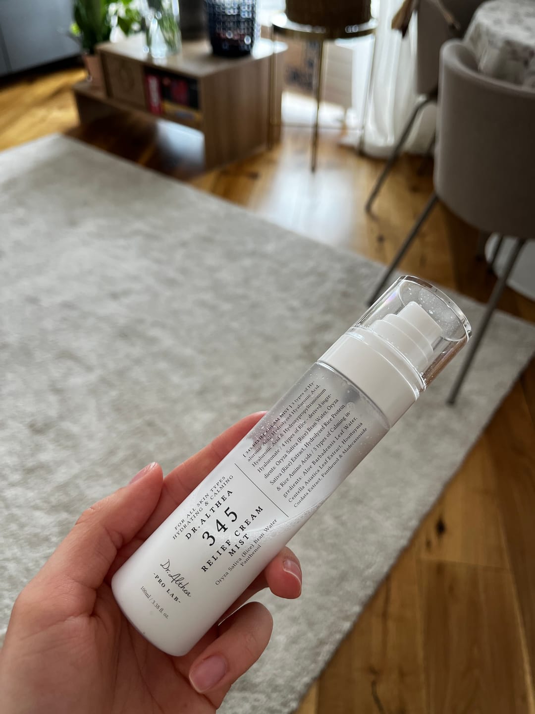 Customer photo review of Nomierinošs un atjaunojošs krēma mists Dr. Althea 345 Relief Cream Mist