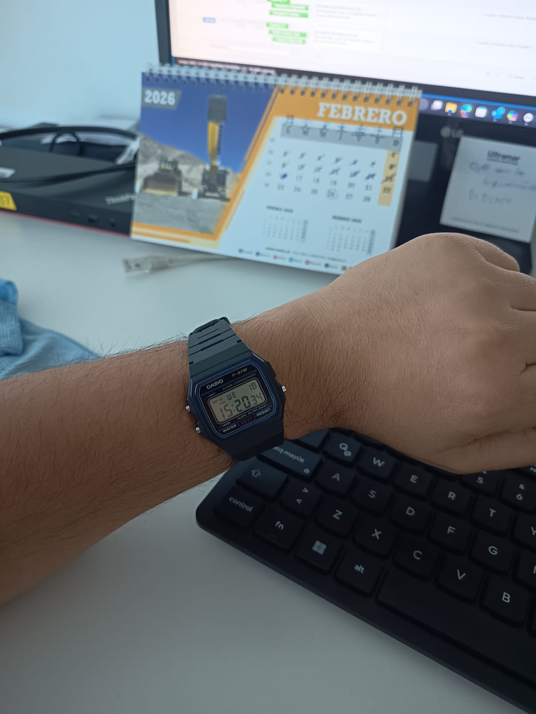Customer photo review of Reloj Casio Vintage F-91W-1JH Packaging JDM