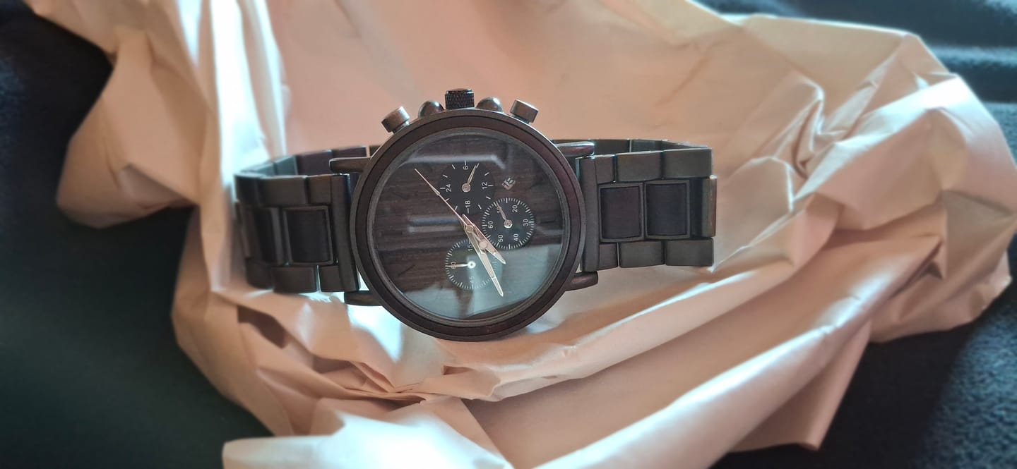 Customer photo review of Skyler - Black Plated Stainless steel & Ebony wood