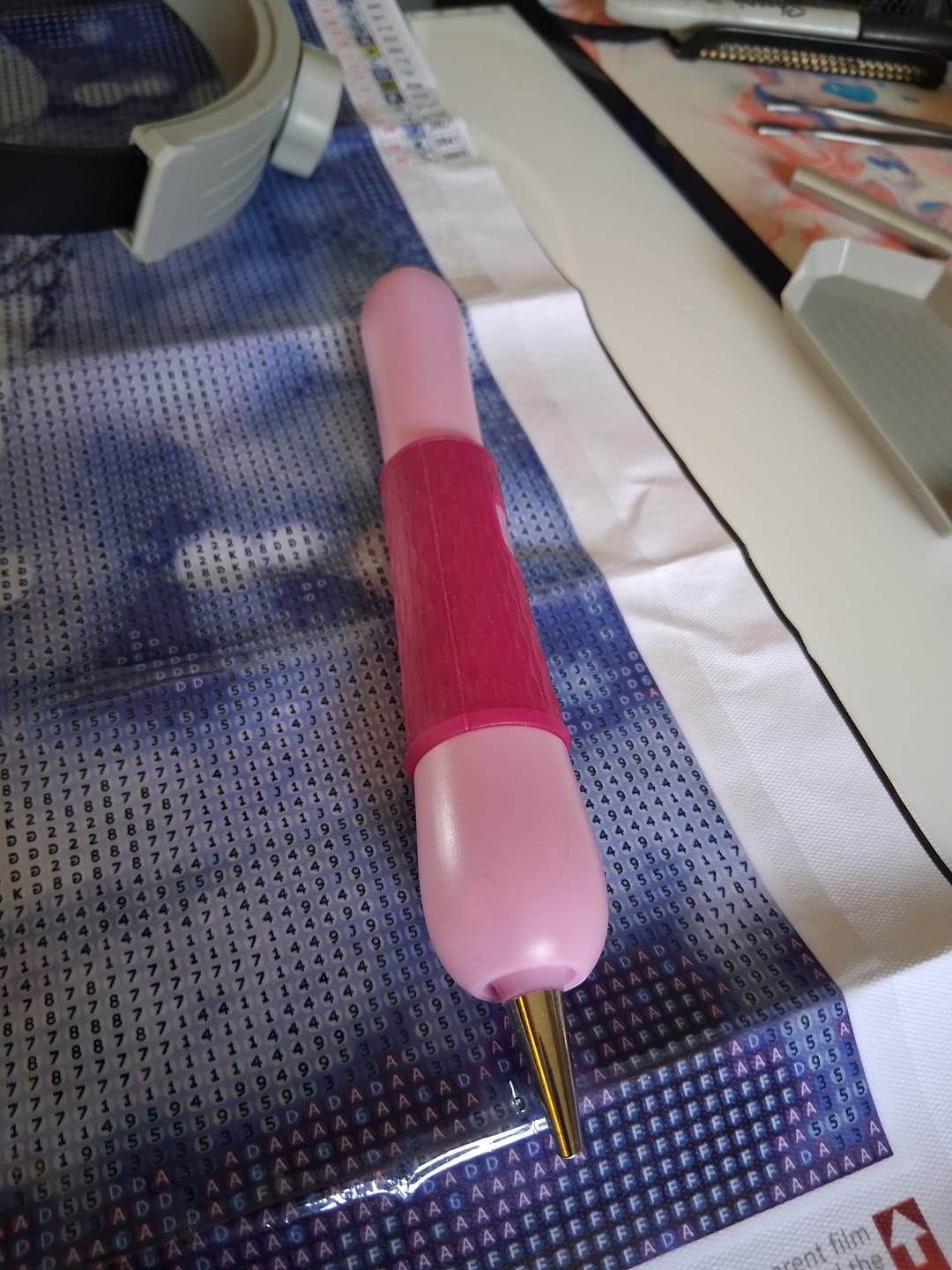 Customer photo review of Electric Diamond Painting Pen – SilentPro™ – Ultra-Quiet, Rechargeable, and Adhesive-Free