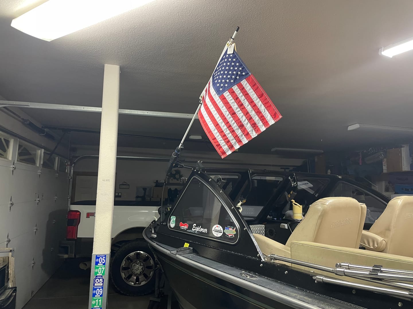Customer photo review of 16" x 24" Boat Flag Set