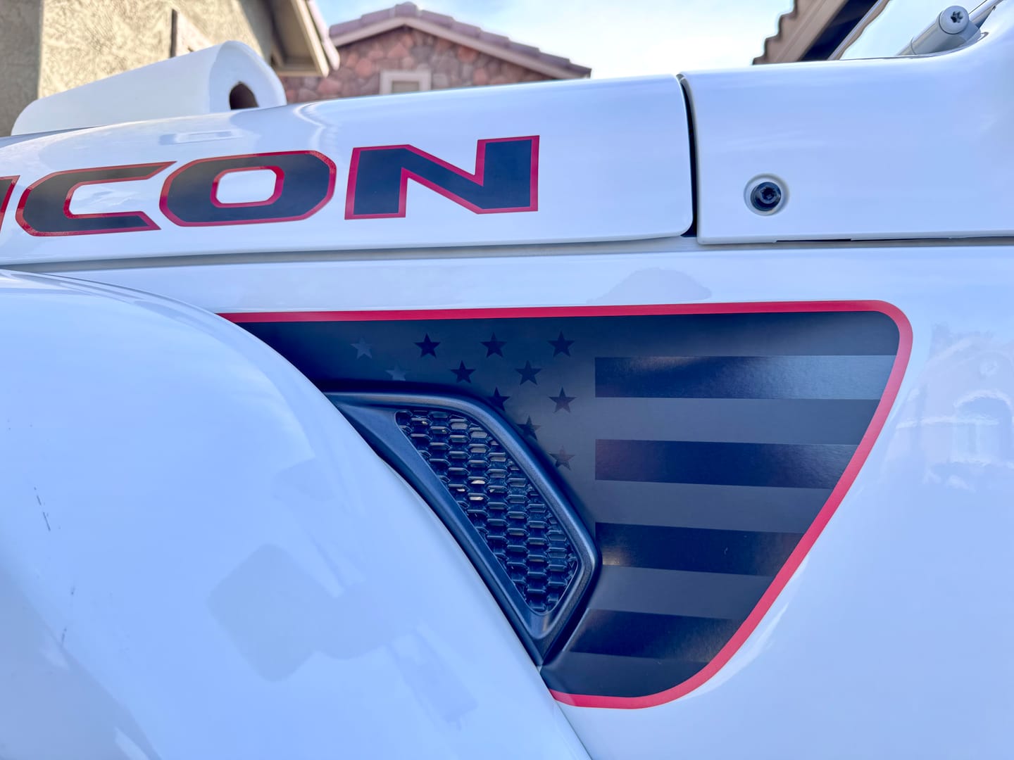 Customer photo review of Premium Fender Vent Decal Set | Black Flag - fits Wrangler JL & Gladiator JT