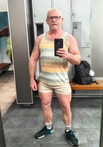 Customer photo review of Ultra-Stretch 3" Chino Shorts - Beige