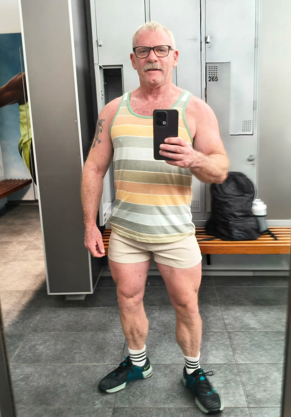 Customer photo review of Ultra-Stretch 3" Chino Shorts - Beige
