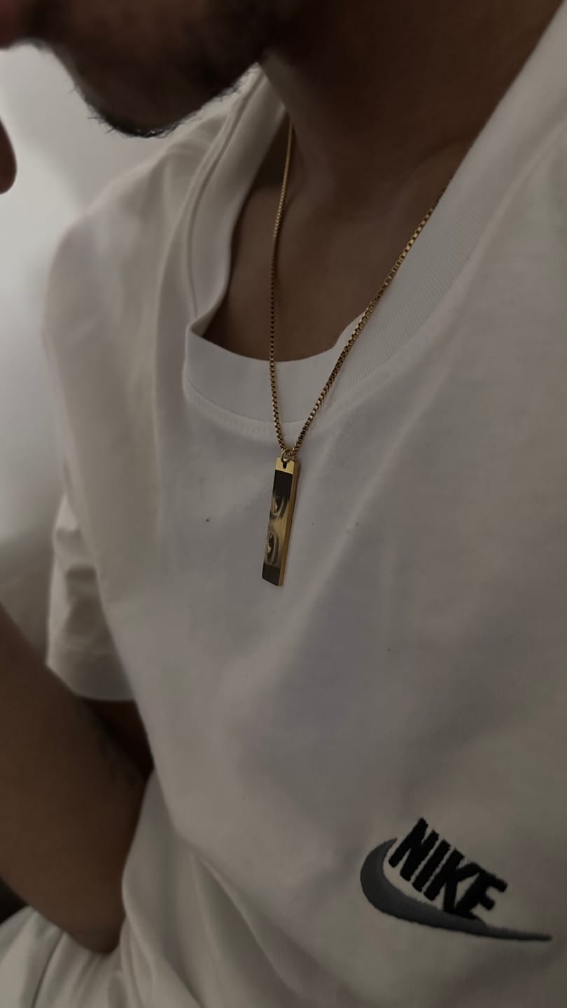 Customer photo review of Personalized Eye Photo Necklace