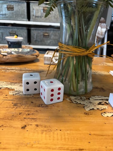 Customer photo review of Dice Salt and Pepper Shakers