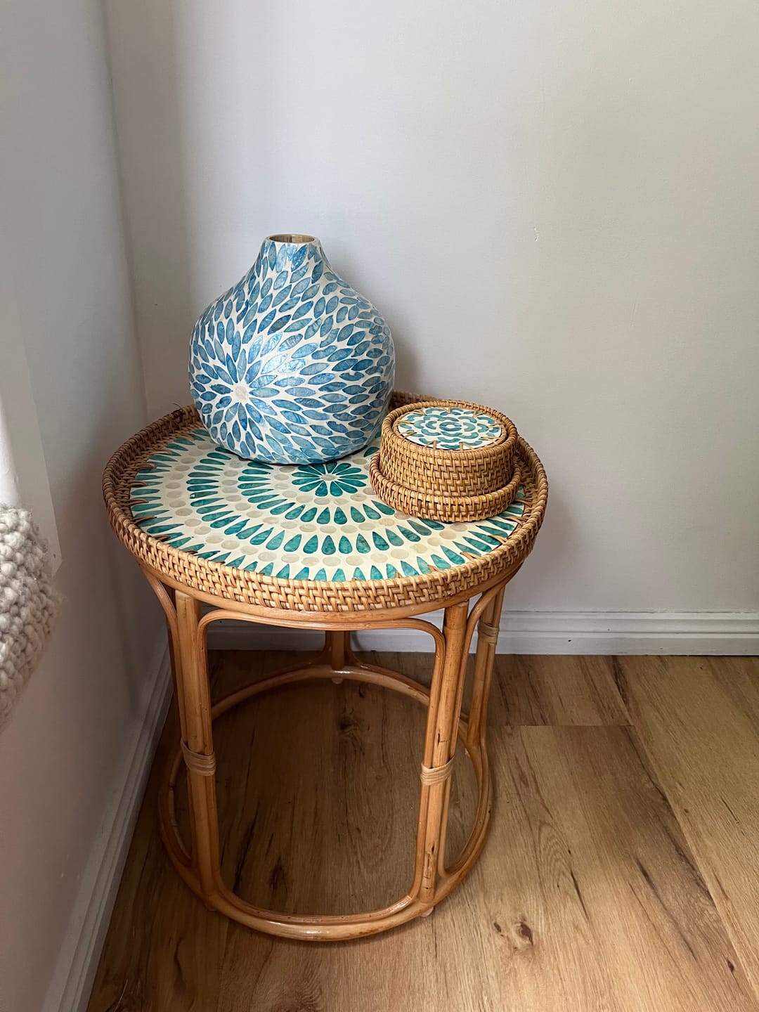 Customer photo review of Serene Rattan Table