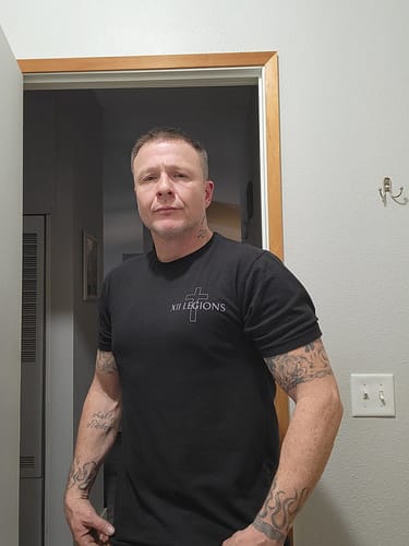 Customer photo review of SAINT MICHAEL T-shirt