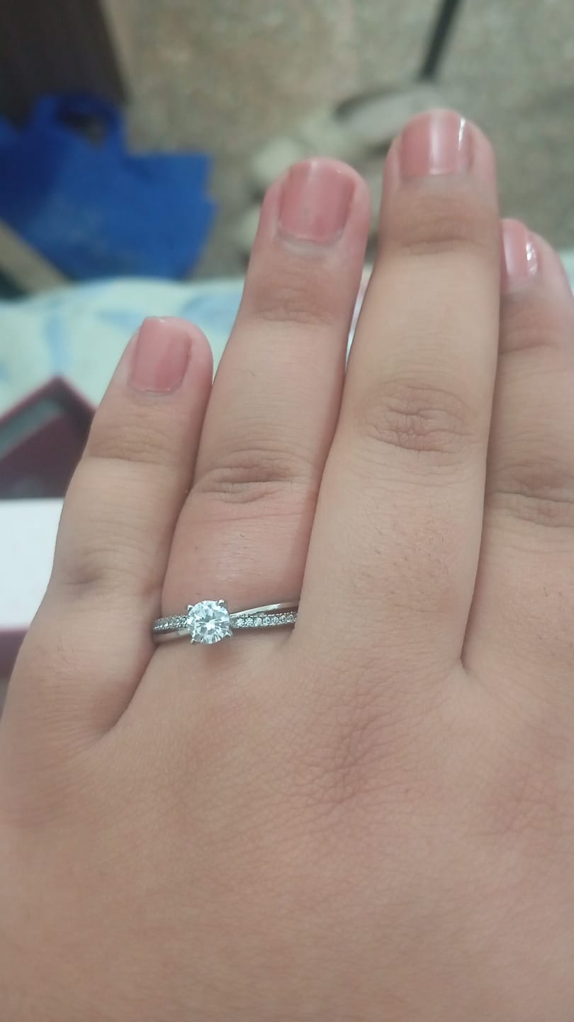 Customer photo review of Silver Zircon Layered Ring