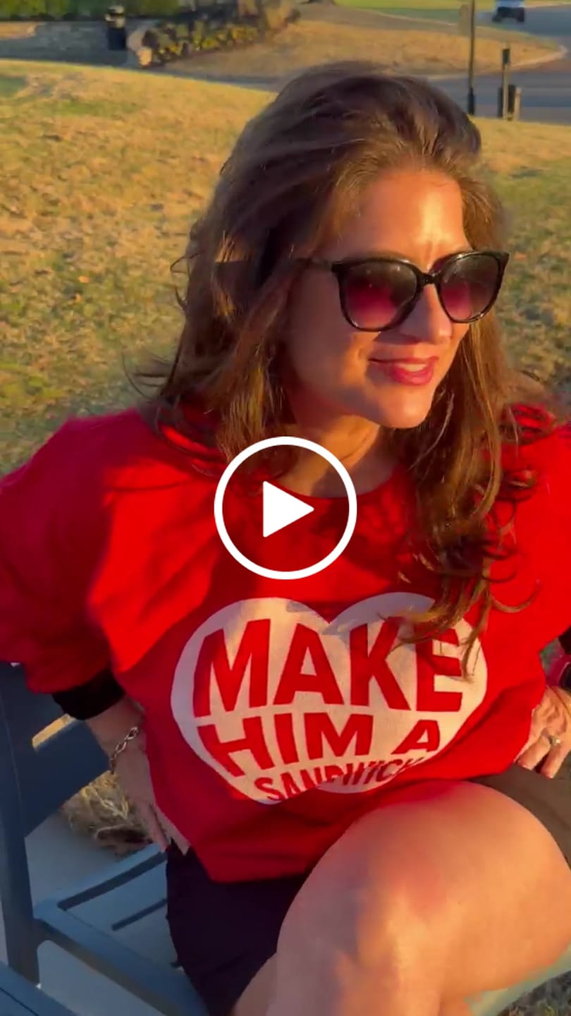 Customer video review of Make Him A Sandwich V Day Crewneck