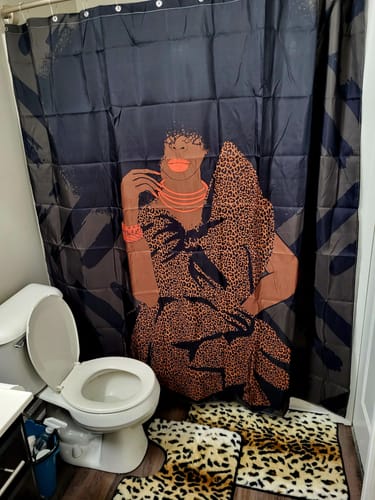 Customer photo review of Goddess Shower Curtain