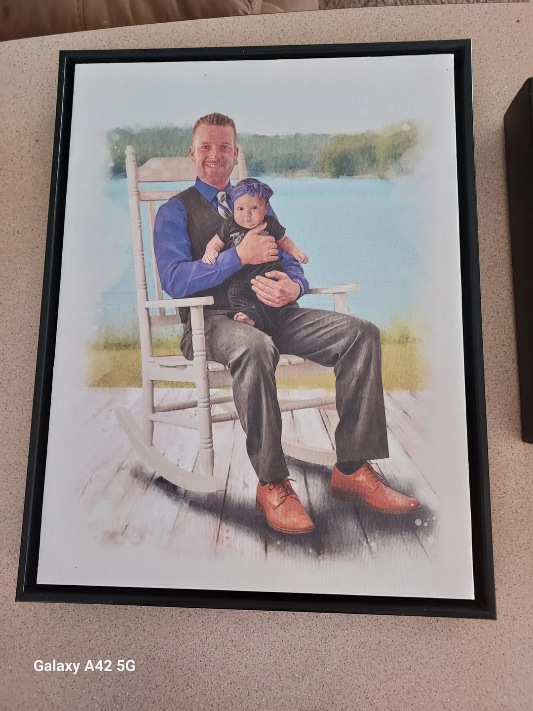Customer photo review of Add Deceased Loved One to Photo | Custom Canvas Pictures with Deceased Loved Ones