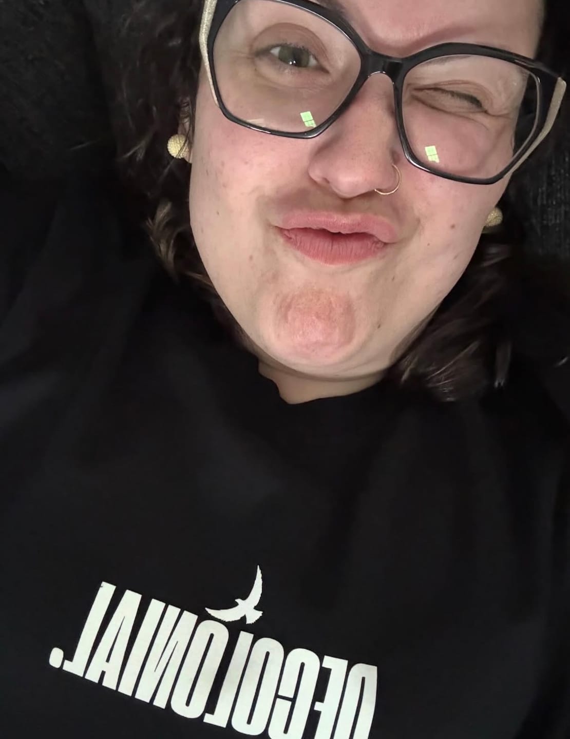 Customer photo review of Dismantle Colonial Systems Crewneck
