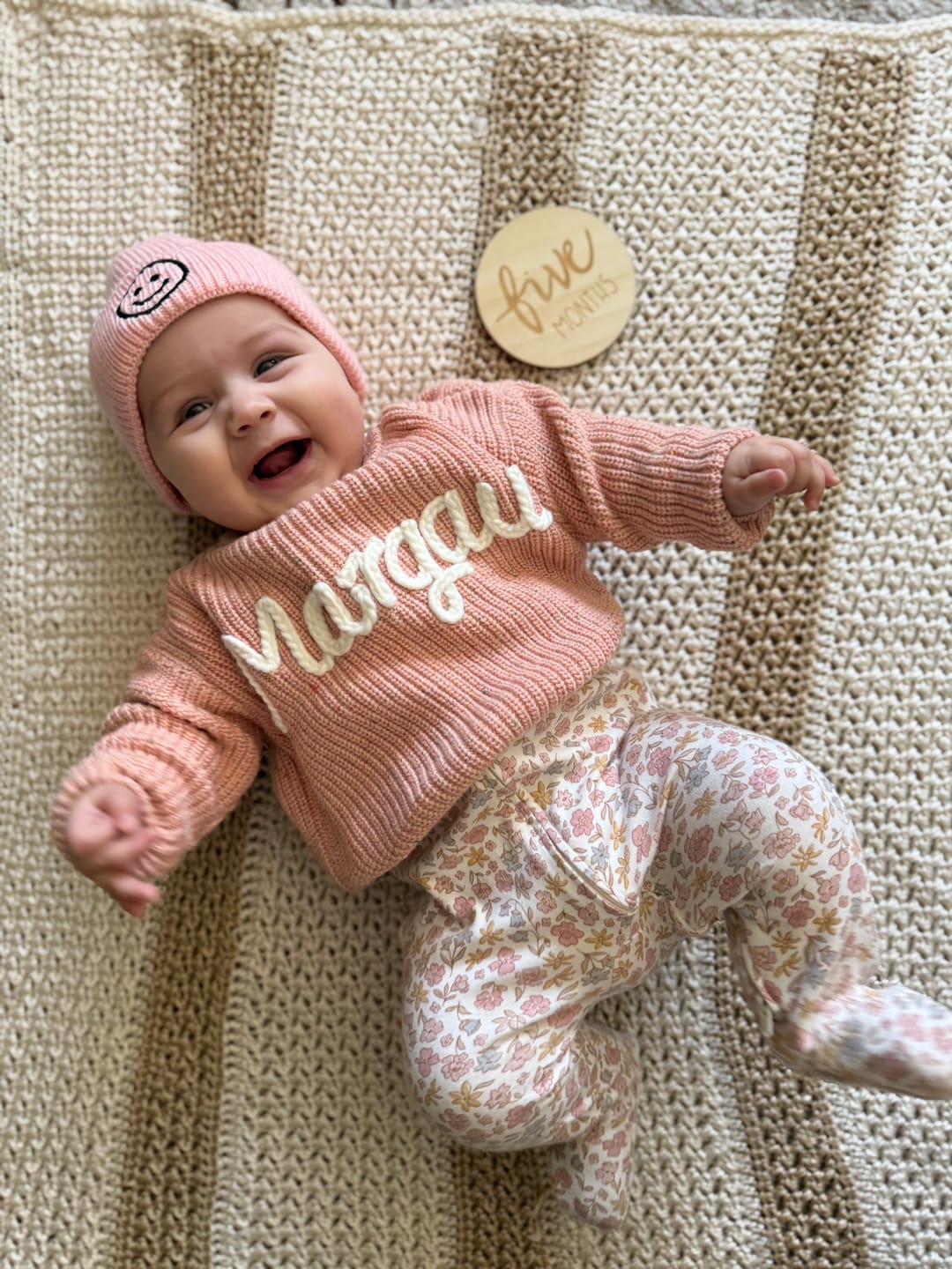 Customer photo review of Hand Knitted Personalized Sweater