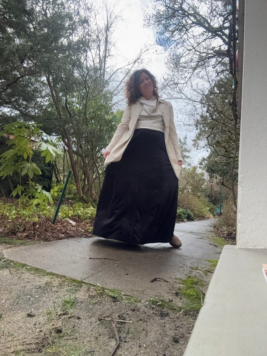 Customer photo review of The City Satin Top - Champagne