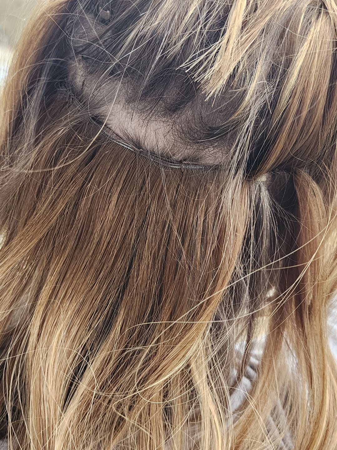 Customer photo review of Virgin Genius Weft Hair Extensions Balayage Brown #BM