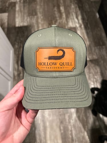 Customer photo review of Richardson 112 Genuine Leather Patch Hats Laser Engraved