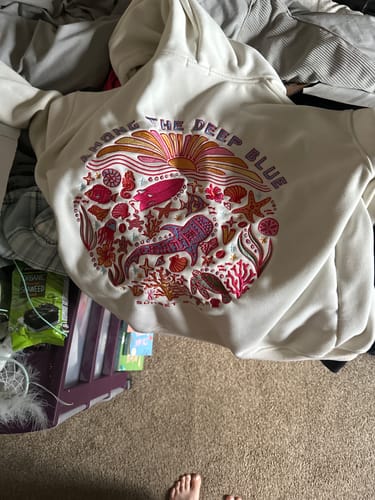 Customer photo review of Whale Shark Tropics Hoodie