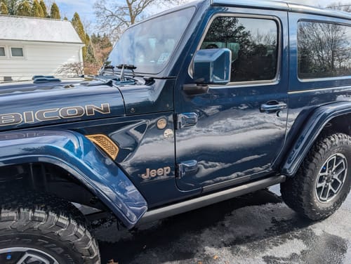 Customer photo review of 2-Door JL Keyless Entry Paint Matched Door Handles (Set of 3, Buttons)