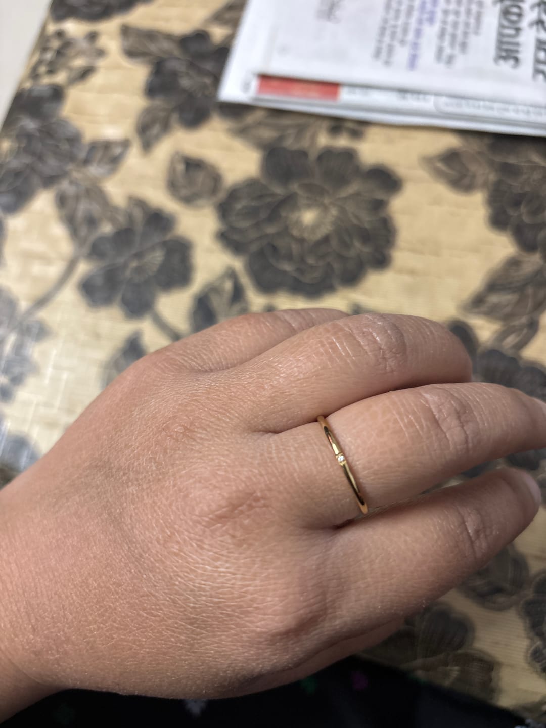 Customer photo review of Smooth Thin Stacking Ring