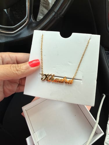 Customer photo review of Personalized Name Necklace
