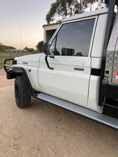 Customer's clean white 4WD truck showing the results of the Starter Essentials 4WD Care Package.