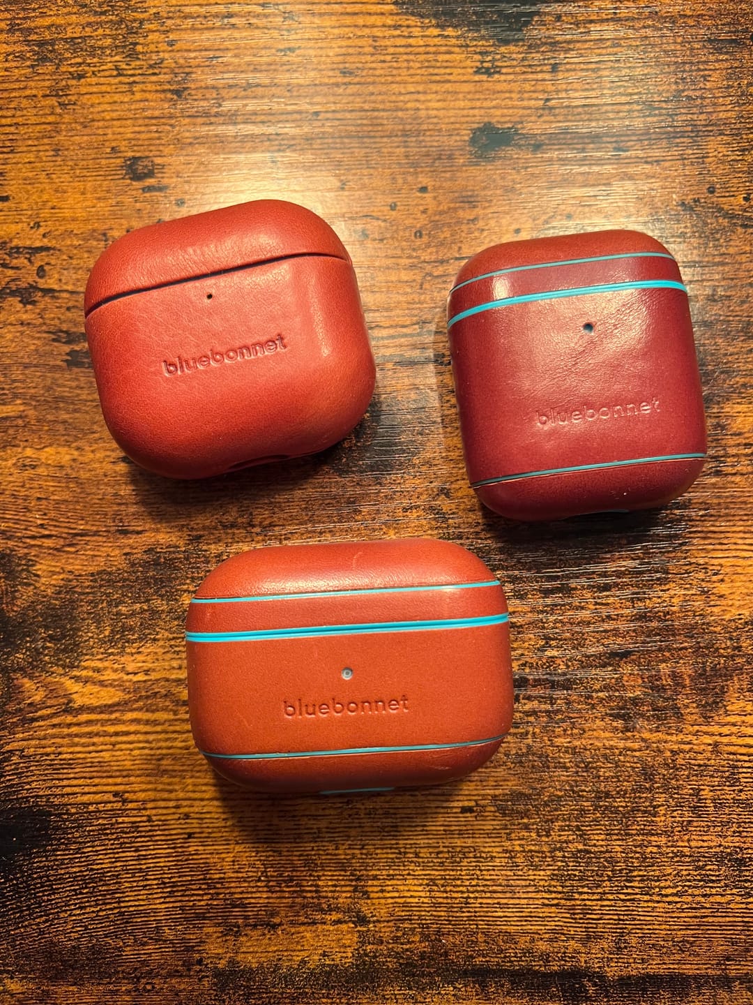 Customer photo review of The Companion Leather AirPods 4 Case - Saddle Tan