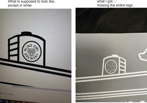 Customer photo review of DTF Transfers Upload Your Gang Sheet