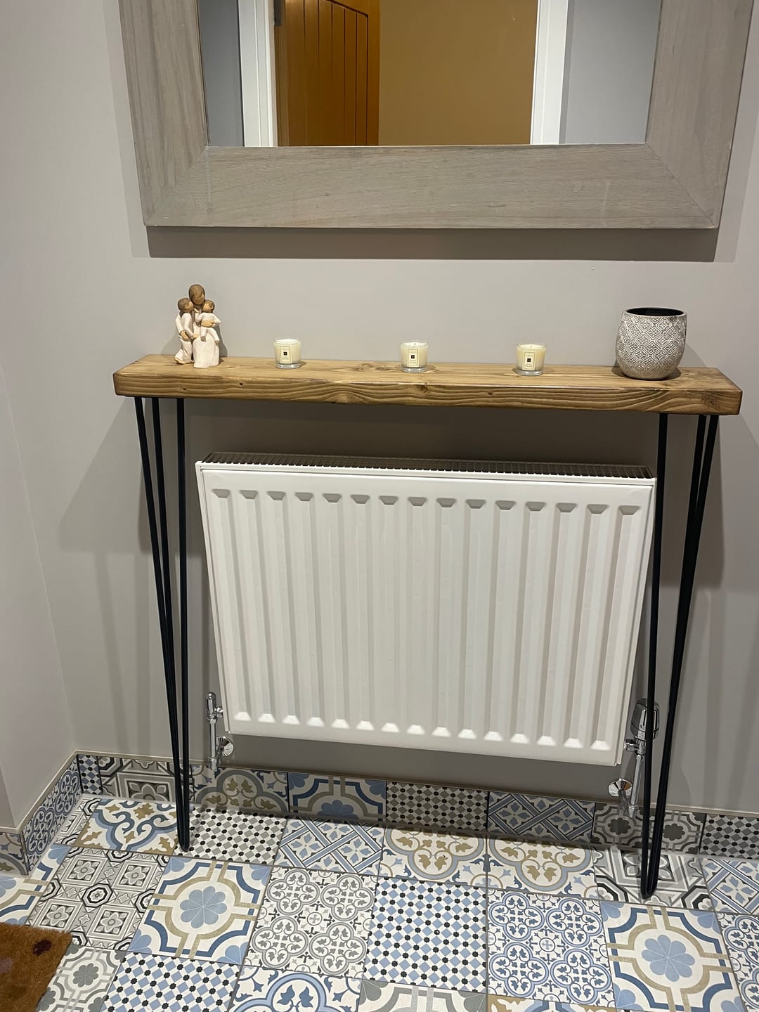 Customer photo review of Console Table 15cm Depth | Hairpin Leg