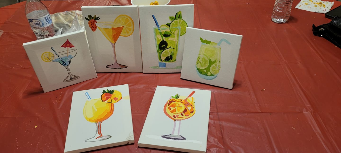 Customer photo review of 6 Mini Paintings - Cocktail Set