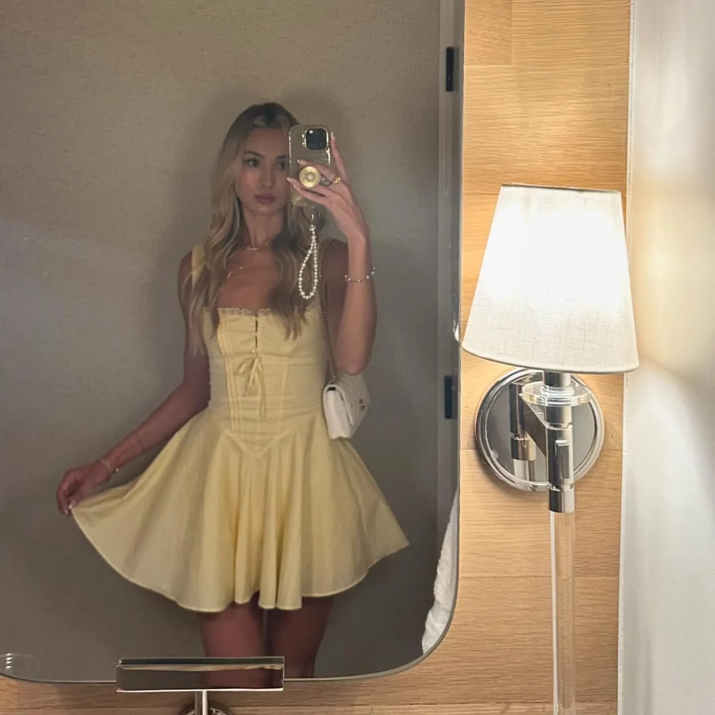 Customer photo review of Jolie Flowy Lace Up Mini Dress