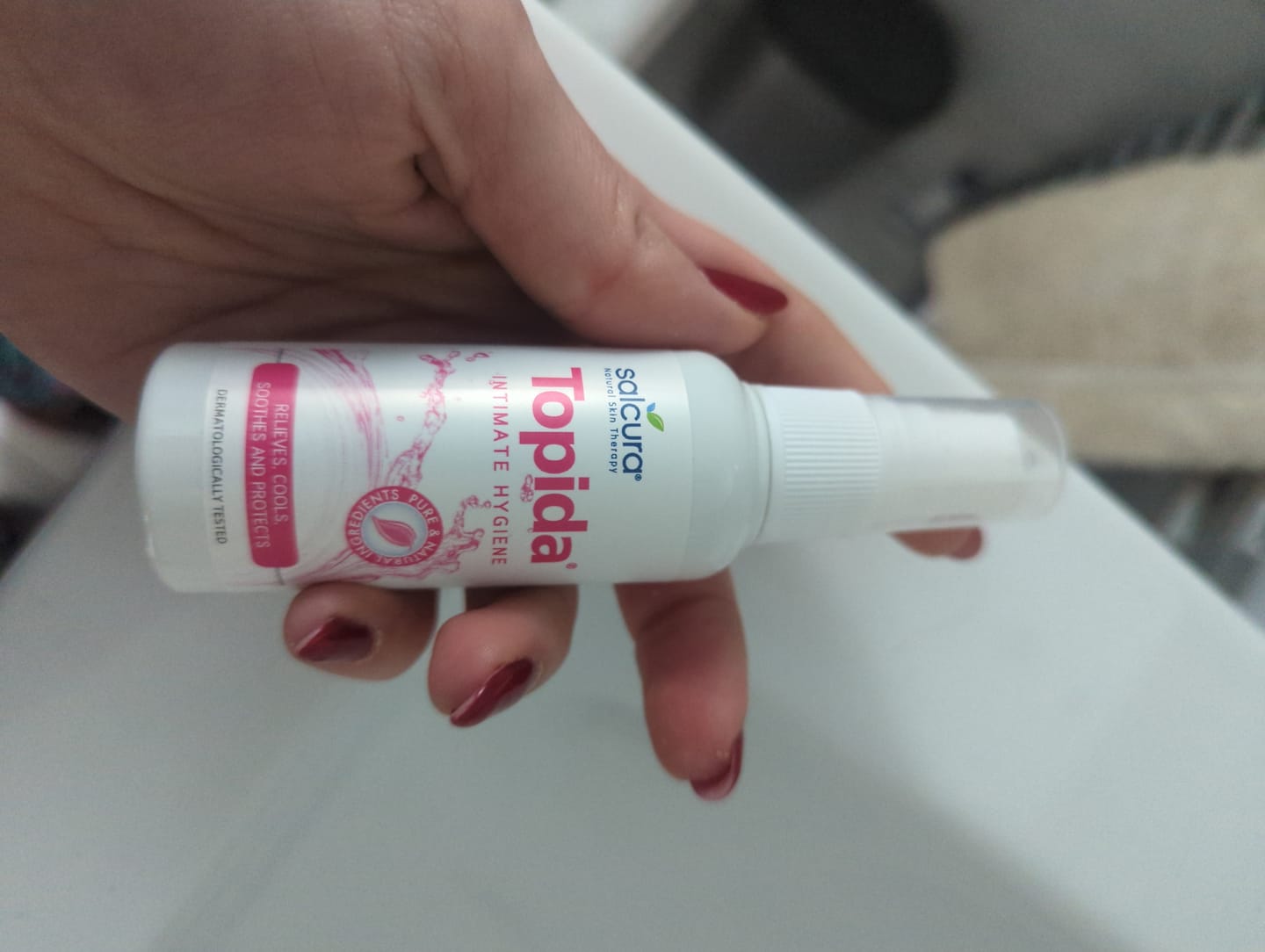 Customer photo review of Topida Intimate Hygiene Spray Twin Pack