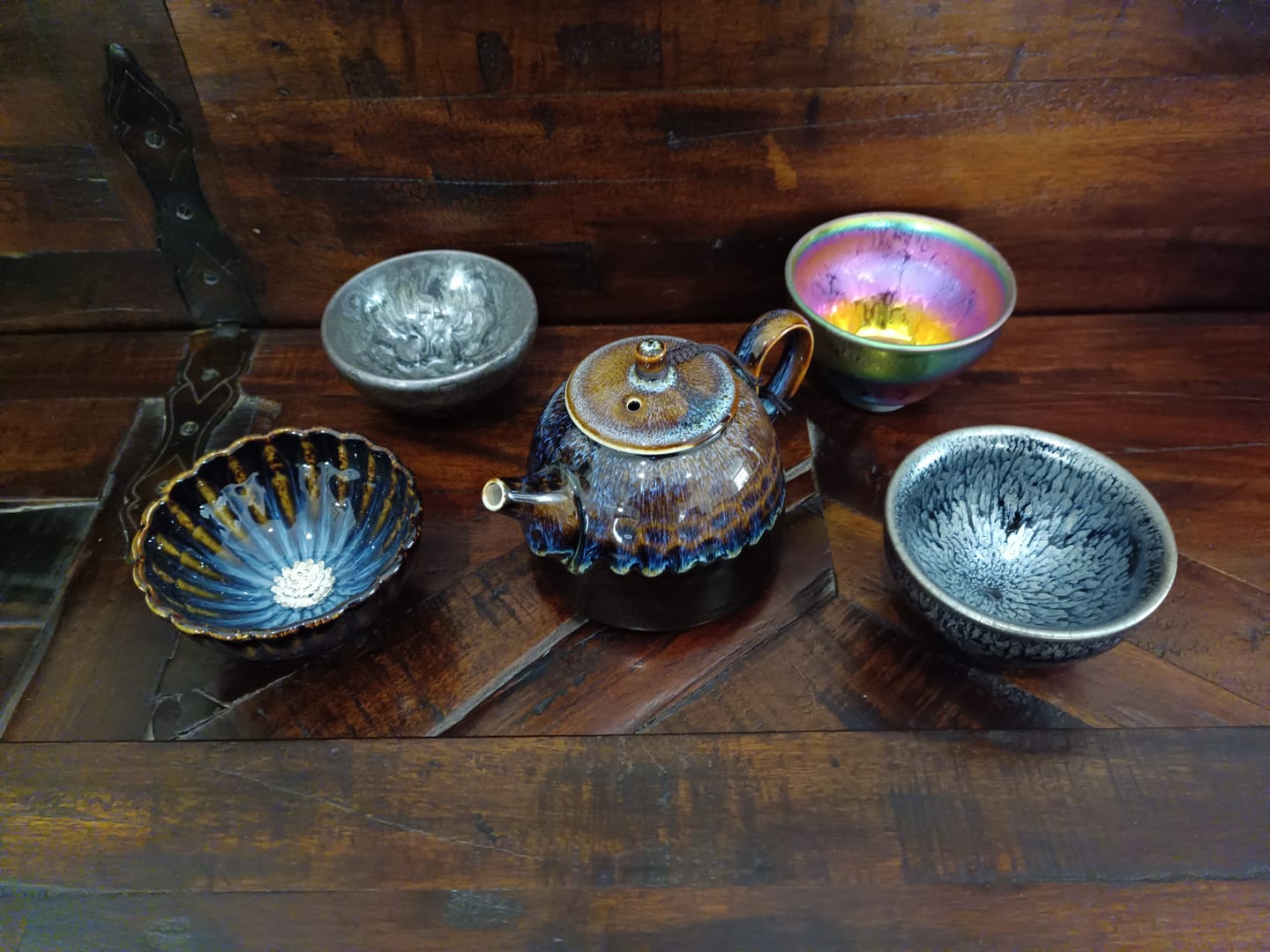 Customer photo review of Golden Peacock Teapot