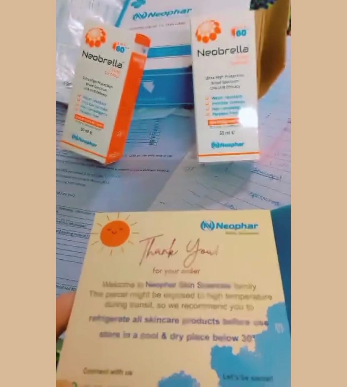 Customer photo review of Neobrella Sunblock Cream SPF60 PA+++