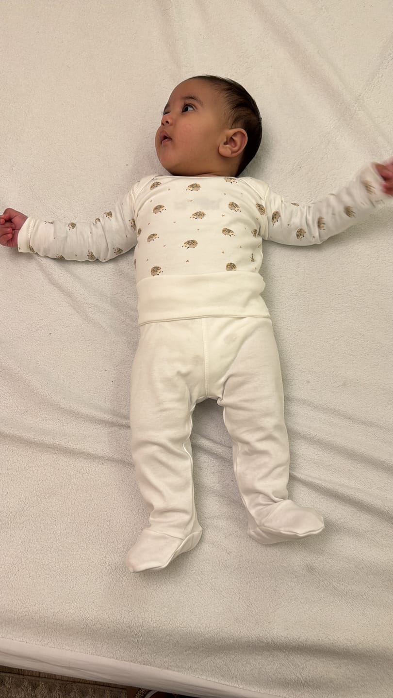 Customer photo review of 2-Pack Footed Leggings - Woodland Bear