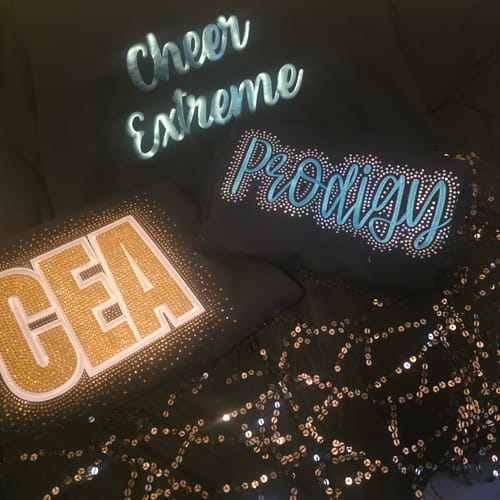 Customer photo review of Custom Embroidered & Bling Sweatshirt