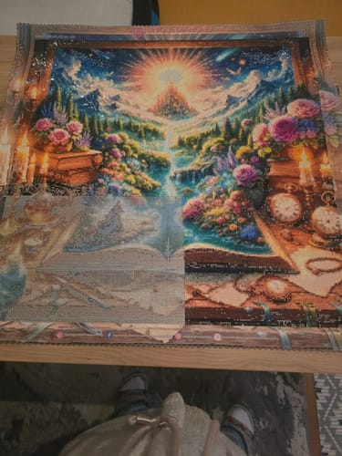 Customer photo review of 5D Diamond Painting – Das Buch der leuchtenden Reise