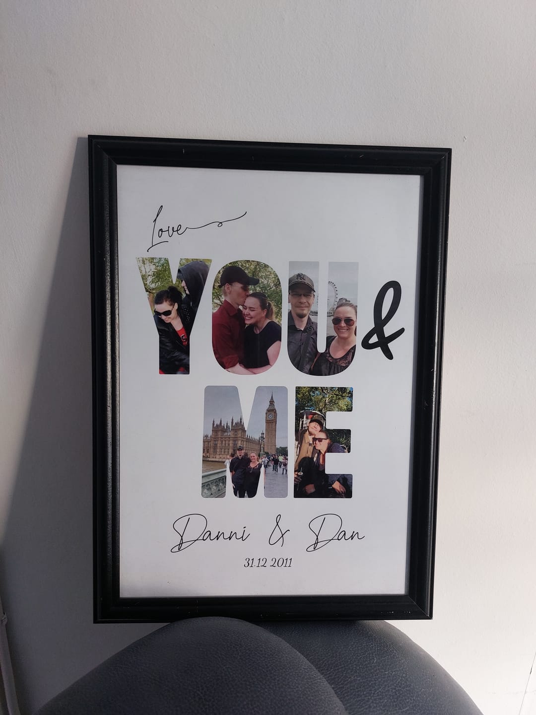 Customer photo review of You & Me - Personalized Poster