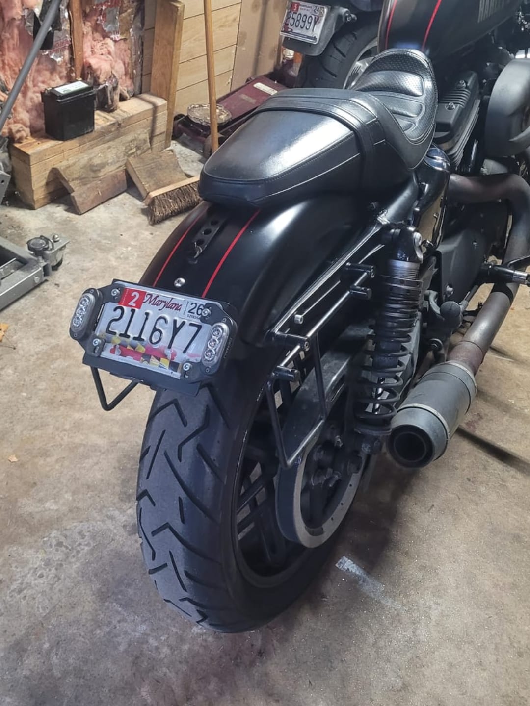 Customer photo review of Viking License Plate and Turn Signal Relocation Kit For Harley Sportster (Side Mount Licence Plate)