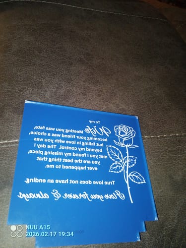 Customer photo review of To My Wife - Meeting You Was Fate - Acrylic Square Plaque