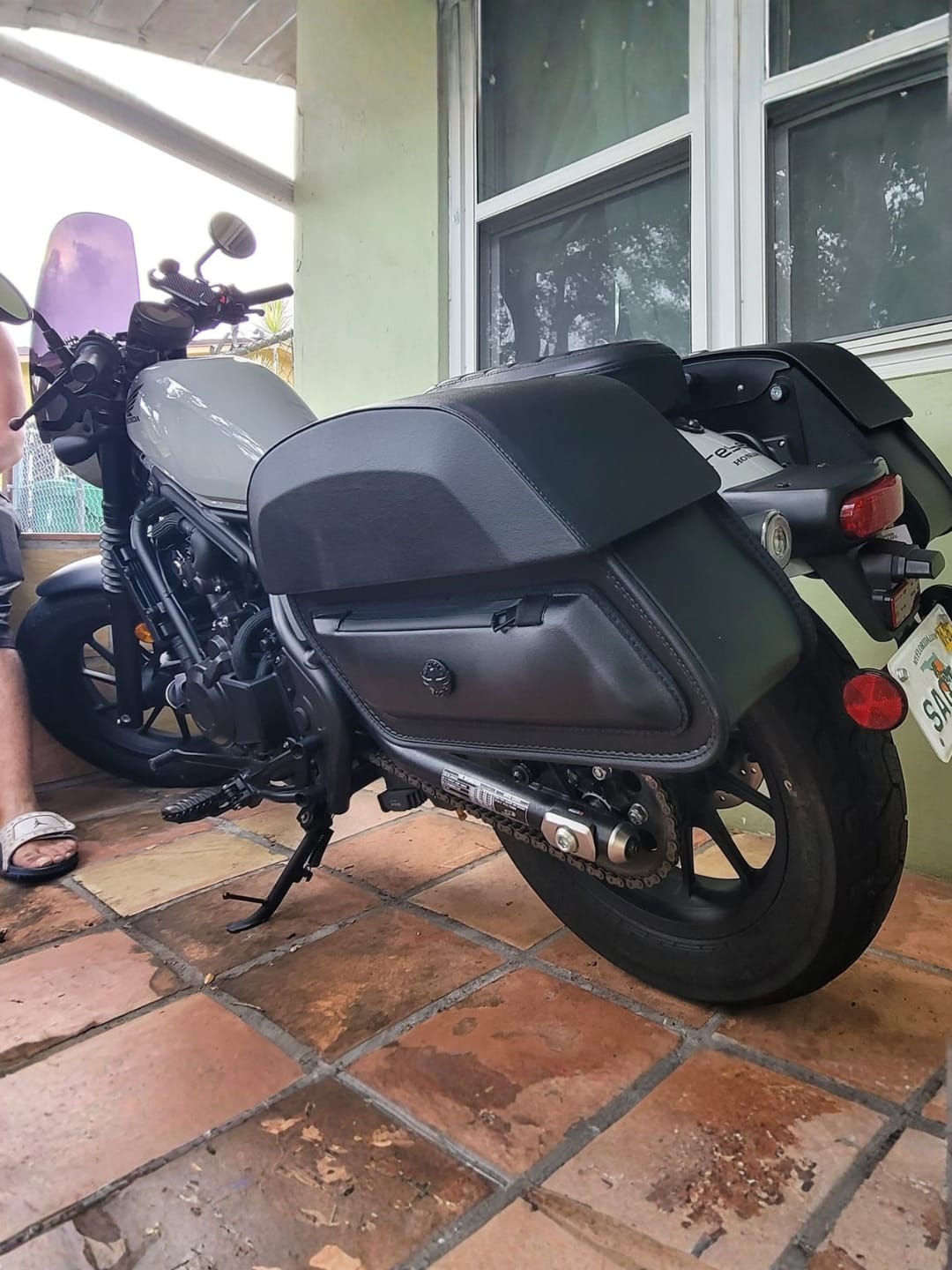 Customer photo review of 28L - Pantheon Medium Quick Mount Honda Rebel 500 Motorcycle Saddlebags