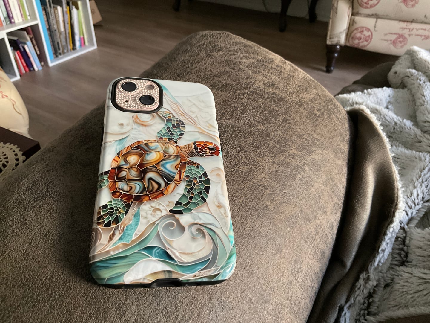 Customer photo review of Sea Turtle Stained Glass Design 1 Print iPhone Case
