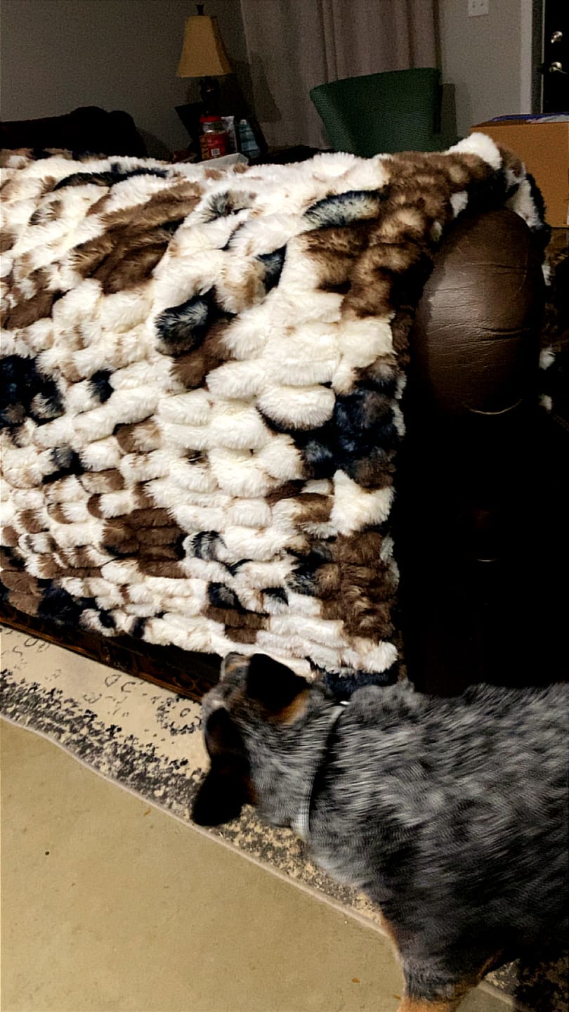 Customer photo review of Travel Size Blanket Subscription