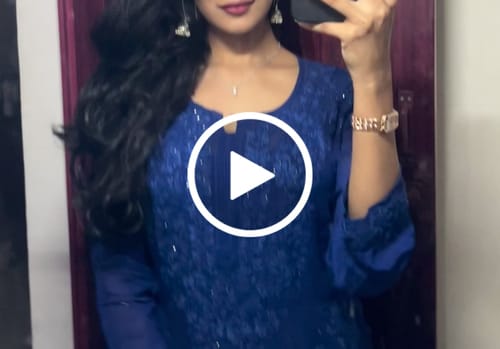 Customer video review of Hoor Royal Blue Viscose Georgette Kurta