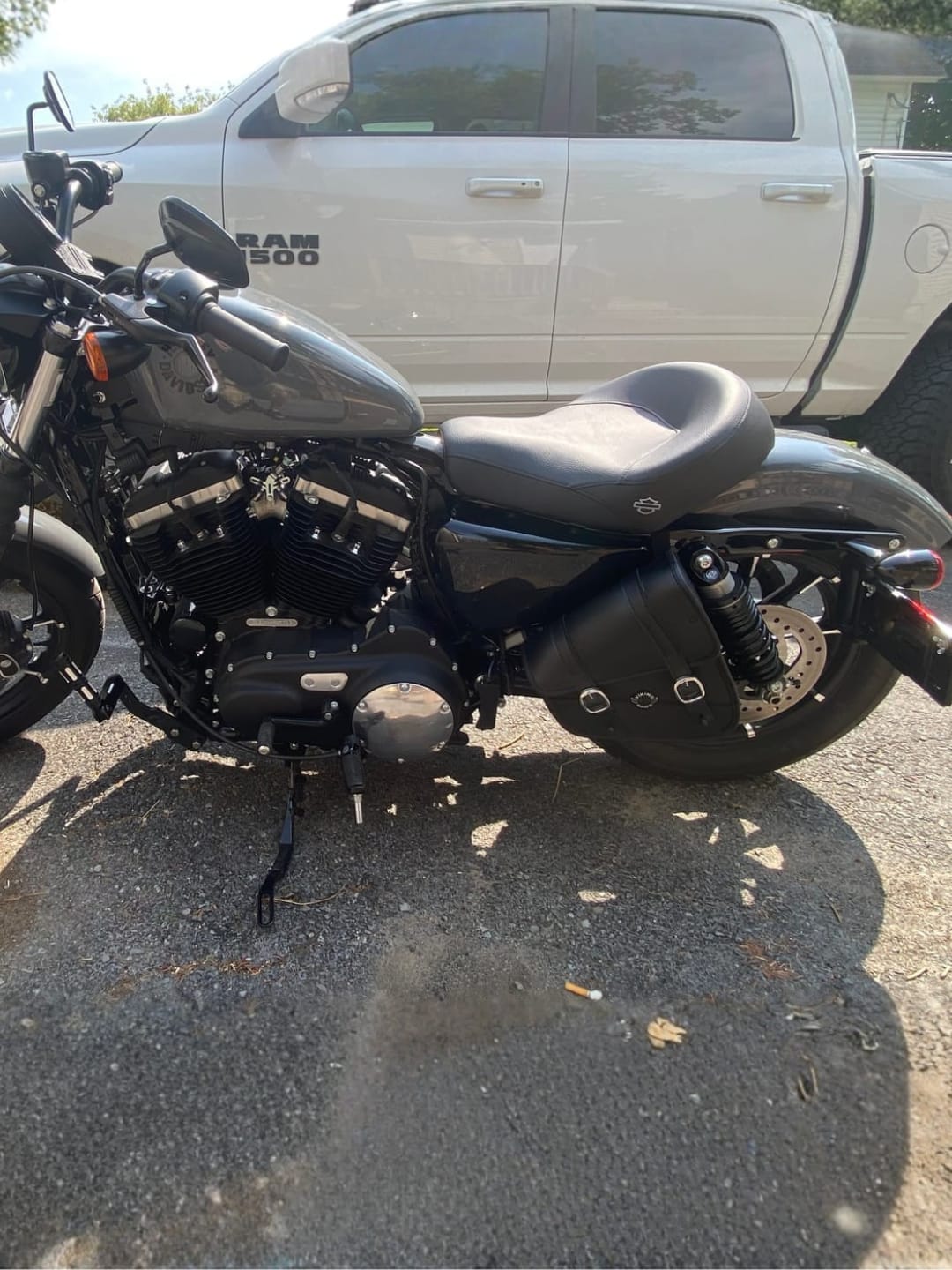 Customer photo review of 3L - Crafted Harley Sportster Specific Motorcycle Swing Arm Bag