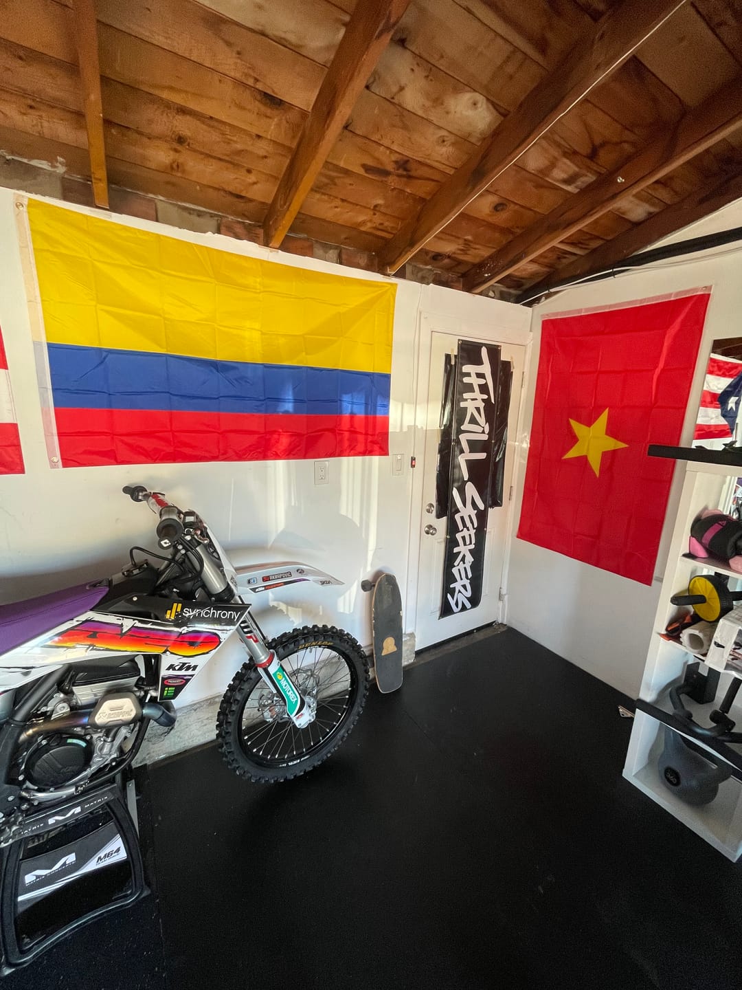Customer photo review of 6' Thrill Seekers Logo Banner