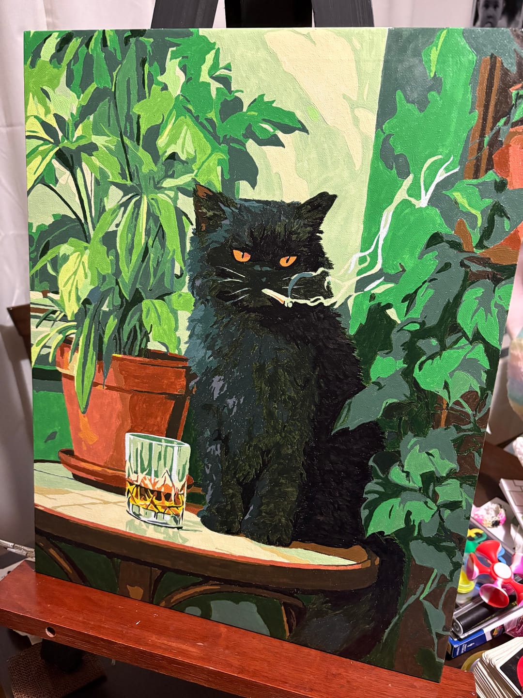 Customer photo review of Grumpy cat | Paint by Number