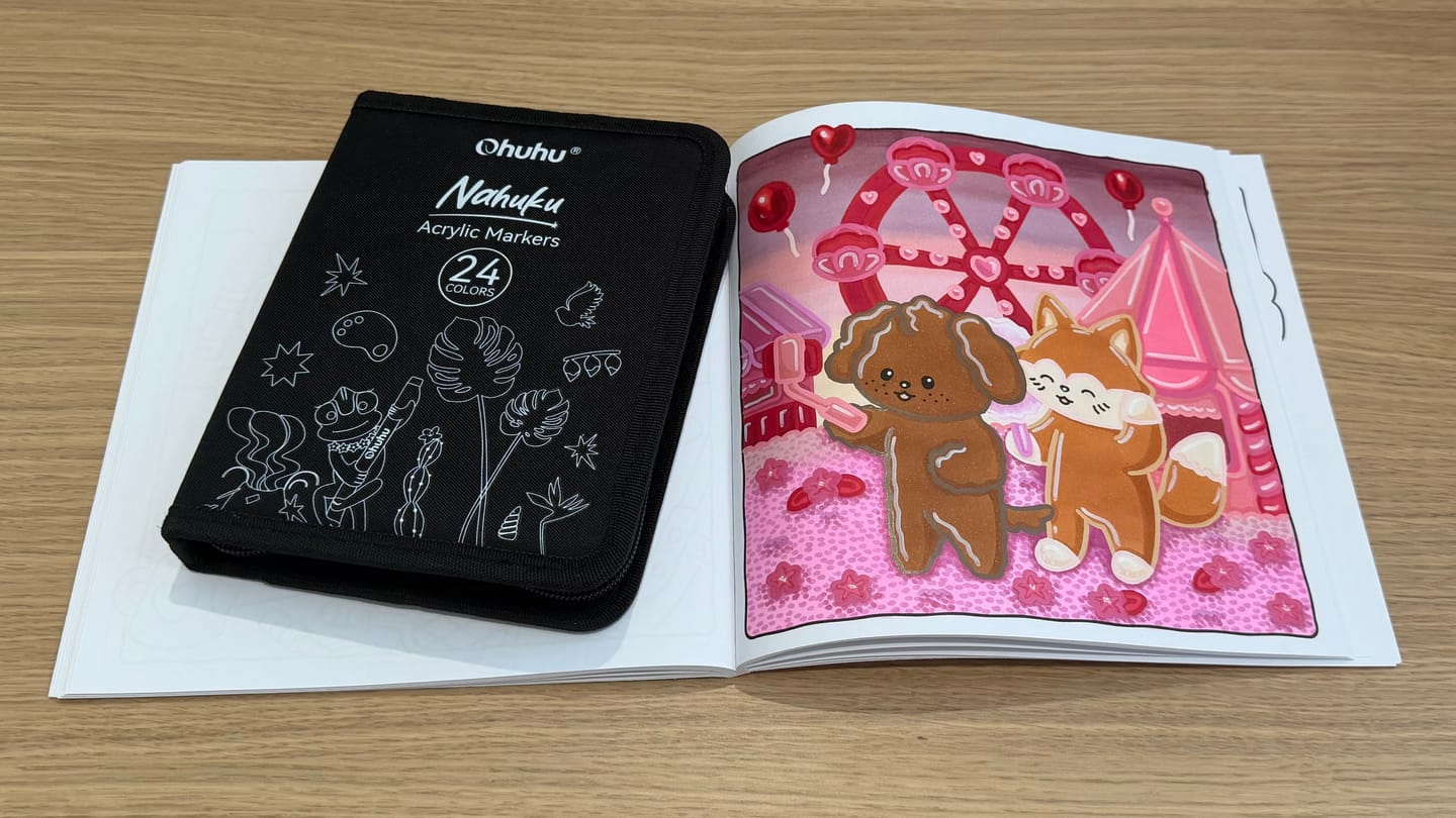 Customer photo review of Ohuhu Direct-ink Acrylic Markers 24 Colors - Nahuku